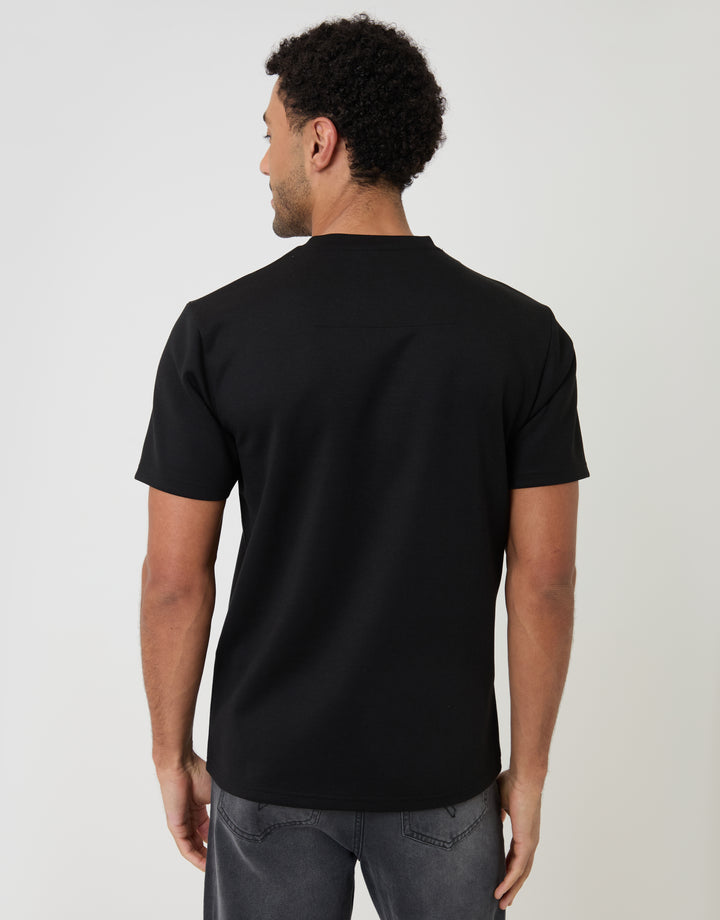 Threadbare Scuba T-Shirt in Black - back view