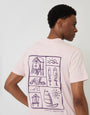 Threadbare Aloha Cotton Crew Neck T-Shirt in Pink - back view