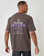 Threadbare Relaxed Fit Los Angeles Graphic T-Shirt in Grey - back view