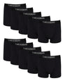Black Hipster Boxer Shorts (10 Pack)