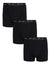 Black Hipster Fit Script Logo Boxer Shorts (3 Pack)