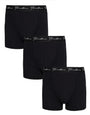 Black Hipster Fit Script Logo Boxer Shorts (3 Pack)