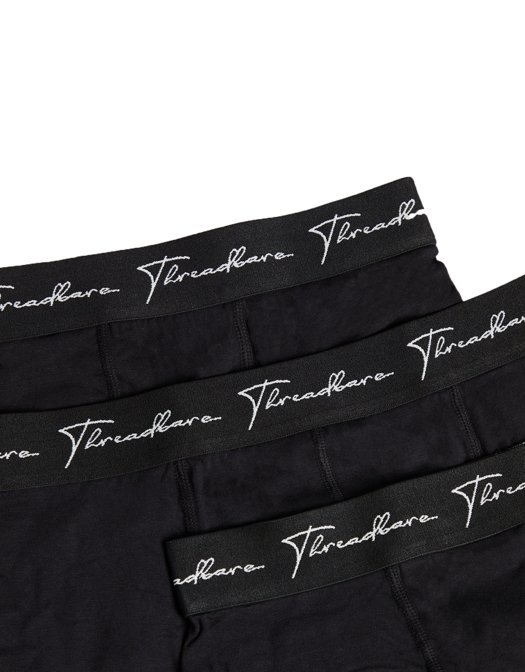 Black Hipster Fit Script Logo Boxer Shorts (3 Pack)