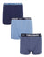 Blue Tonal Logo Hipster Boxer Shorts (3 Pack)