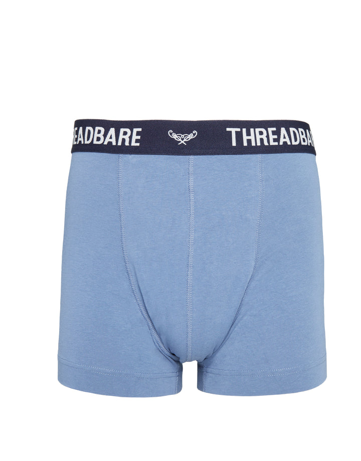 Blue Tonal Logo Hipster Boxer Shorts (3 Pack)