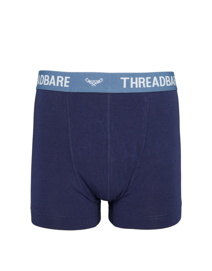 Blue Tonal Logo Hipster Boxer Shorts (3 Pack)