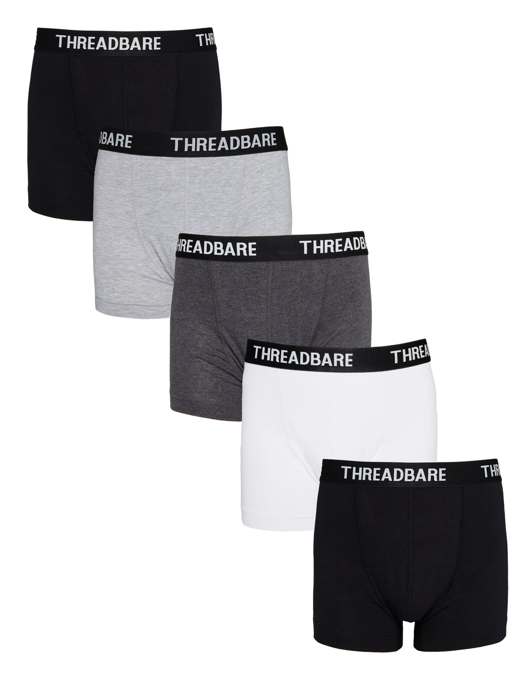 Multi Essential Mix Hipster Boxer Shorts (5 Pack)