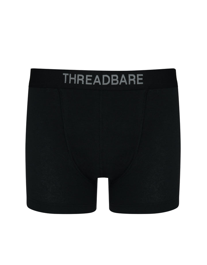 Black Hipster Fit Boxer Shorts (3 Pack)