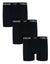 Black Hipster Fit Boxer Shorts (3 Pack)