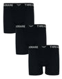 Black Hipster Fit Boxer Shorts (3 Pack)