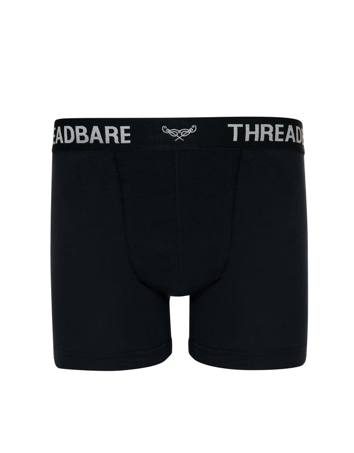 Black Hipster Fit Boxer Shorts (3 Pack)