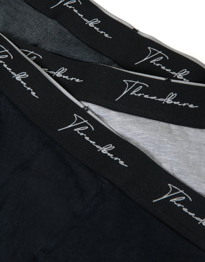 Dark Mix Hipster Fit Script Boxer Shorts (3 Pack)