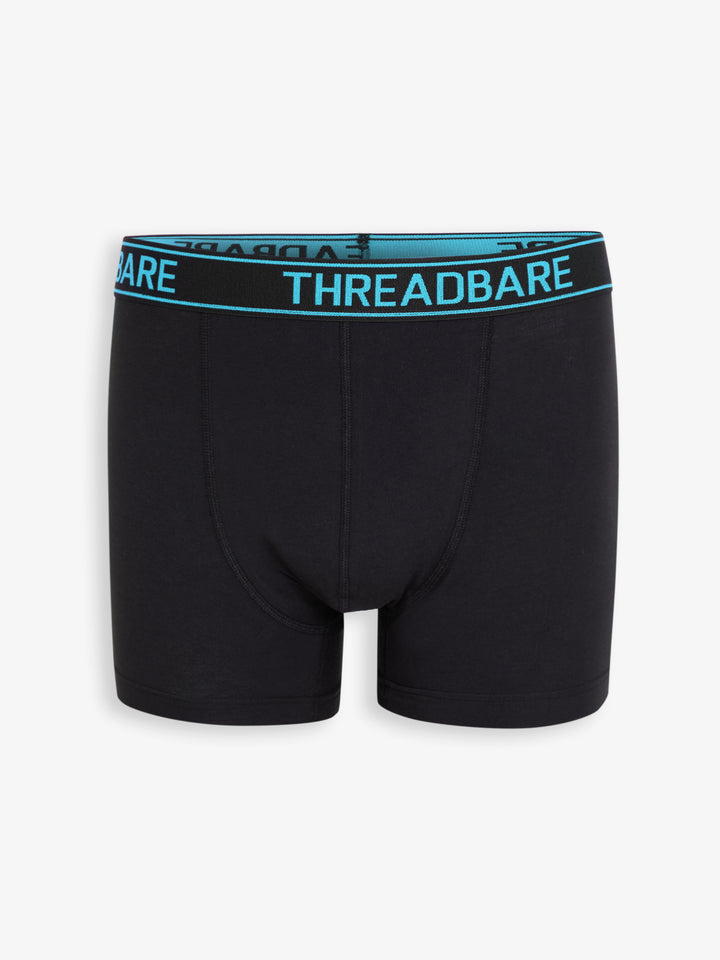 Black Hipster Fit Boxer Shorts (3 Pack)