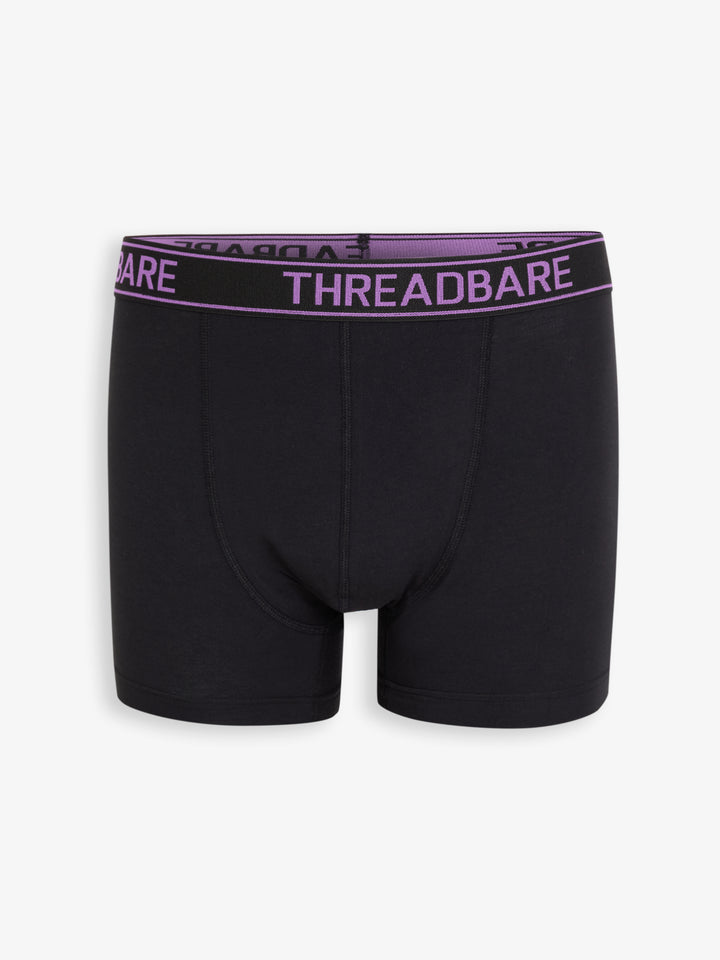 Black Hipster Fit Boxer Shorts (3 Pack)