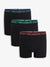 Black Hipster Fit Boxer Shorts (3 Pack)