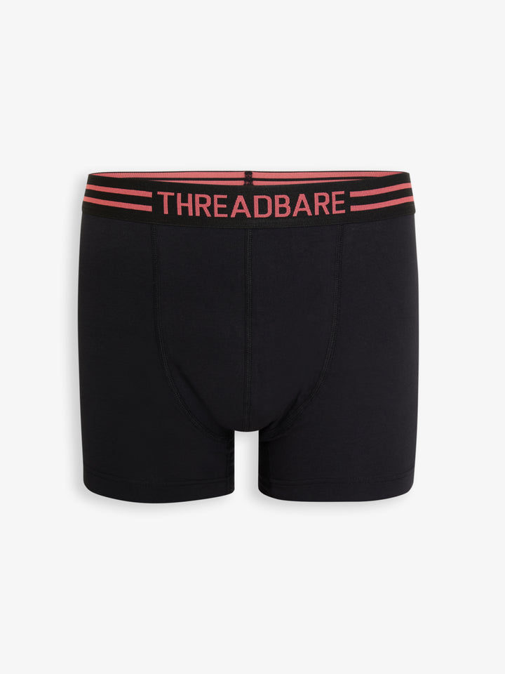 Black Hipster Fit Boxer Shorts (3 Pack)