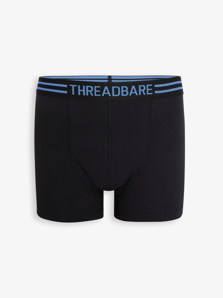 Black Hipster Fit Boxer Shorts (3 Pack)