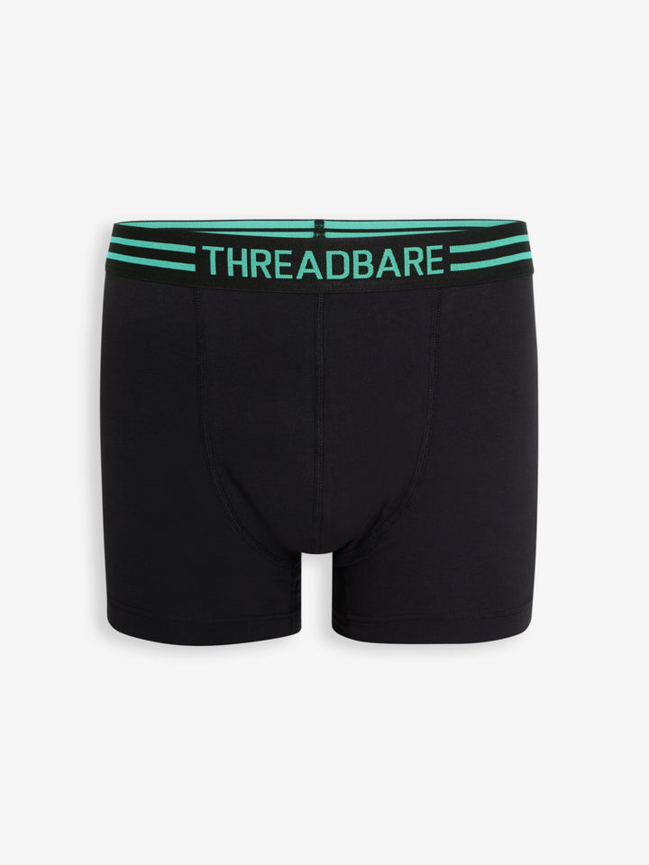 Black Hipster Fit Boxer Shorts (3 Pack)