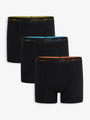 Black Hipster Fit Script Boxer Shorts (3 Pack)