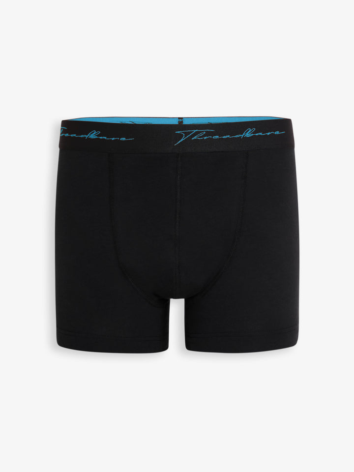 Black Hipster Fit Script Boxer Shorts (3 Pack)