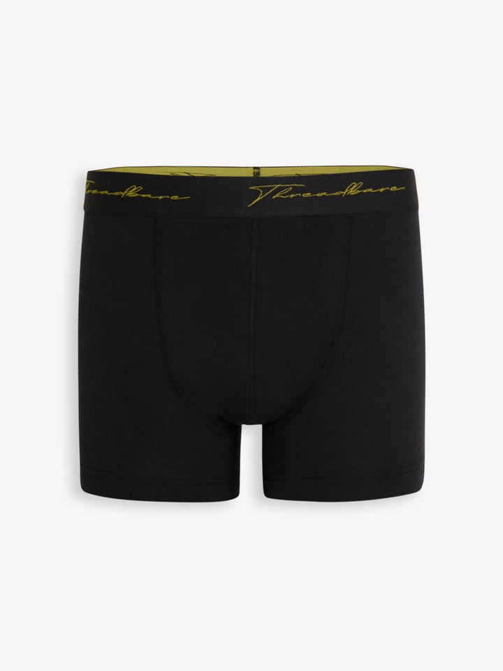 Black Hipster Fit Script Boxer Shorts (3 Pack)