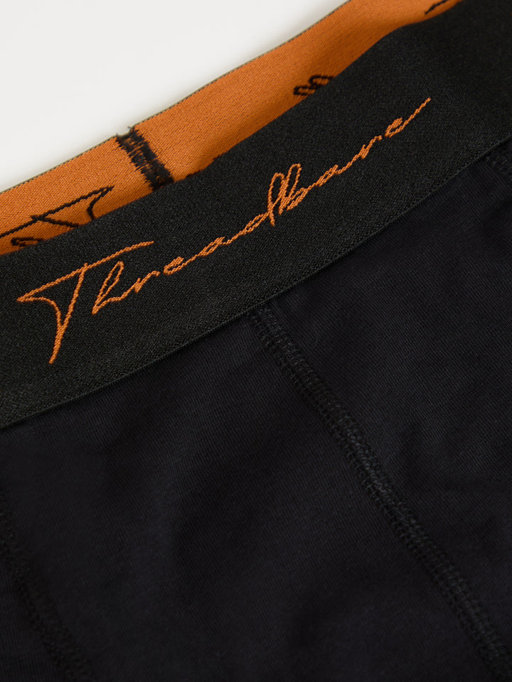 Black Hipster Fit Script Boxer Shorts (3 Pack)