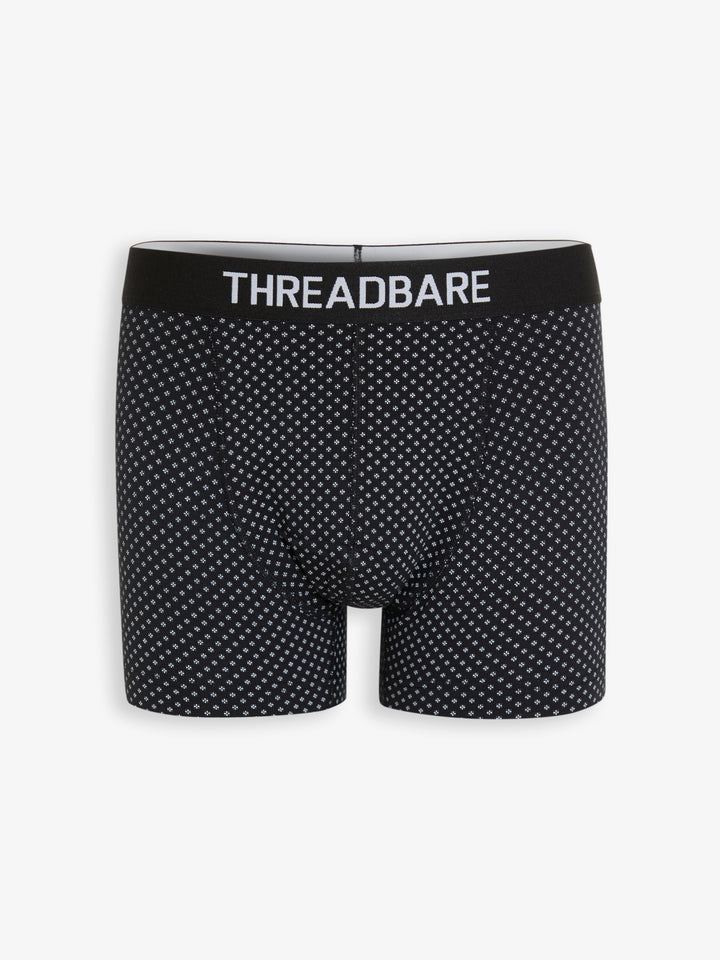 Black Printed Hipster Fit Boxer Shorts (3 Pack)