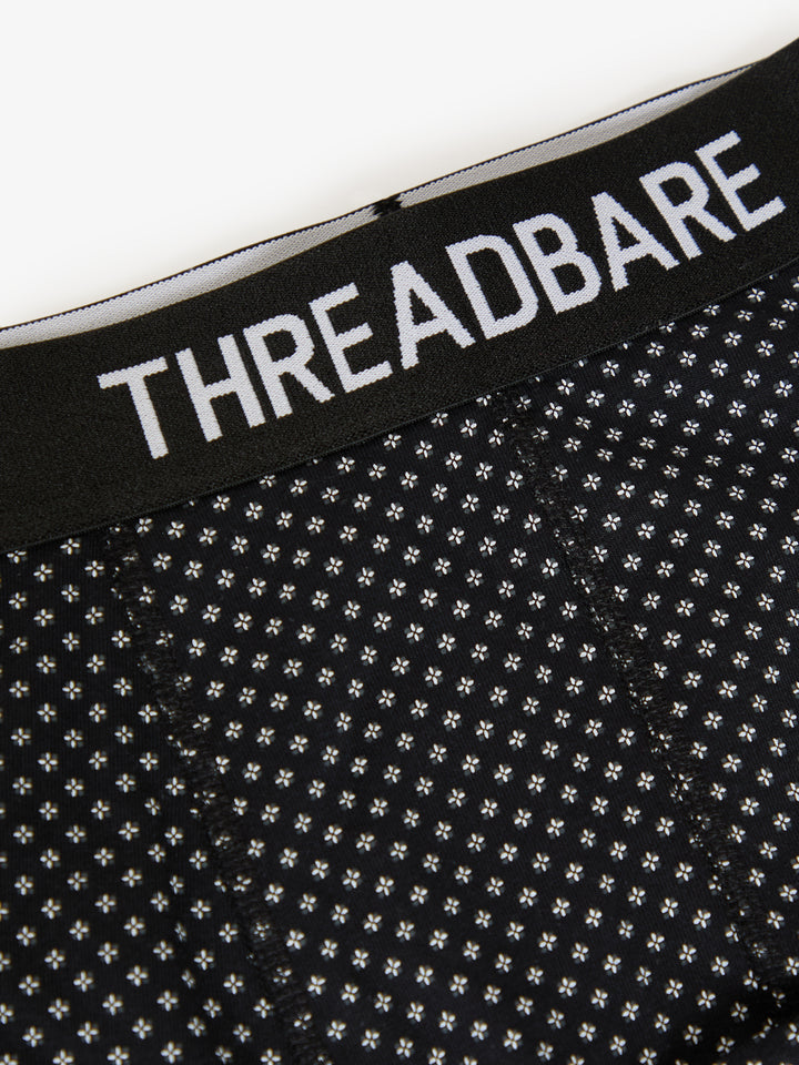 Black Printed Hipster Fit Boxer Shorts (3 Pack)