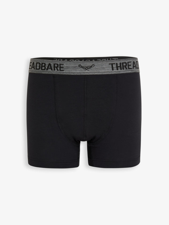 Black Hipster Fit Boxer Shorts (5 Pack)