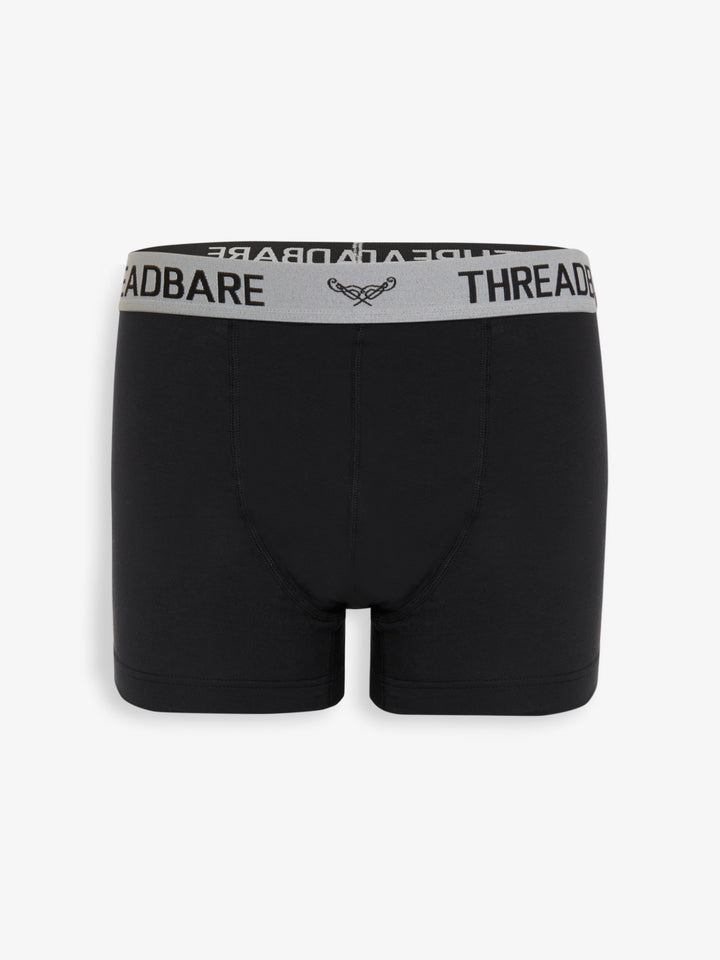 Black Hipster Fit Boxer Shorts (5 Pack)