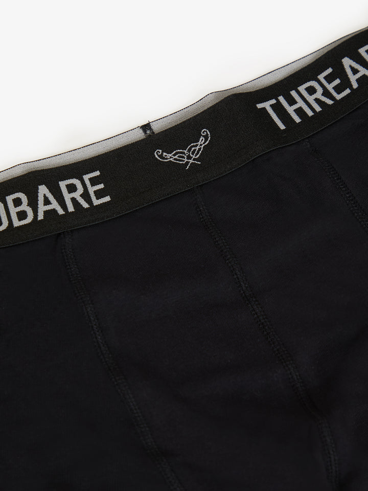 Black Hipster Fit Boxer Shorts (5 Pack)