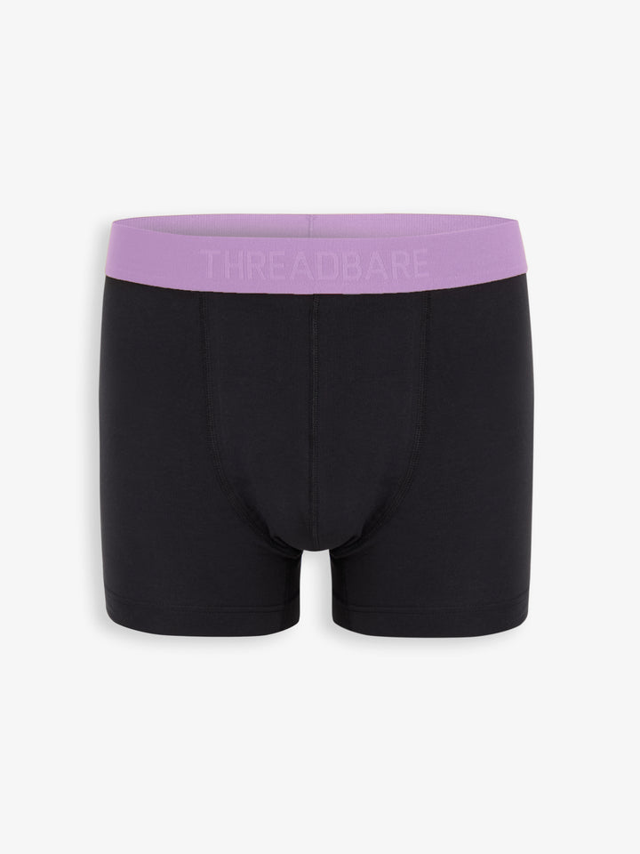 Black Contrast Hipster Fit Boxer Shorts (5 Pack)