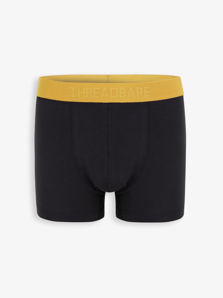 Black Contrast Hipster Fit Boxer Shorts (5 Pack)