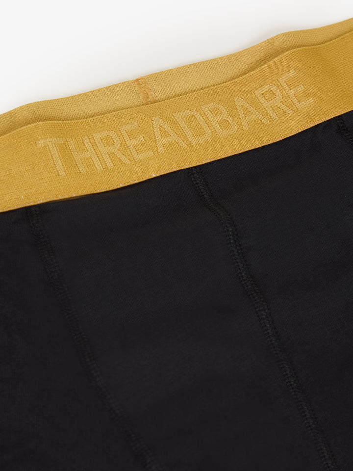 Black Contrast Hipster Fit Boxer Shorts (5 Pack)