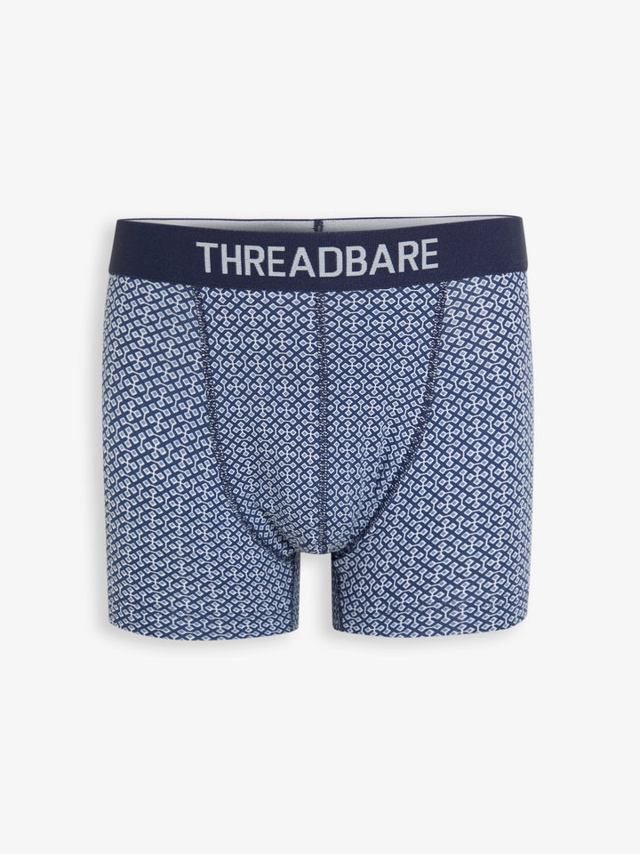 Blue Mix Assorted Printed Hipster Fit Boxer Shorts (5 Pack)