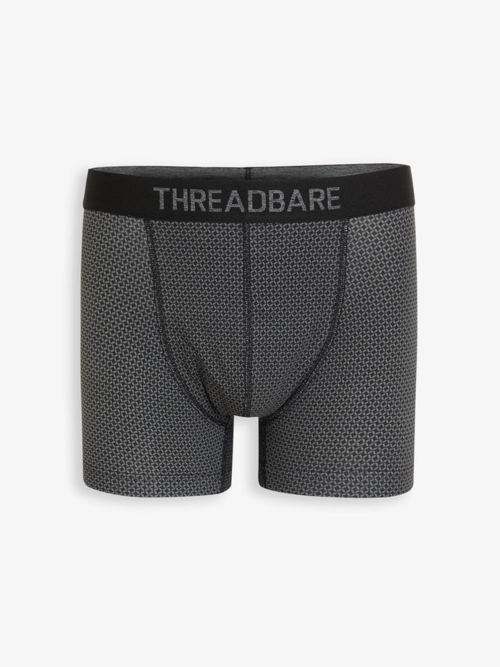 Black Printed Hipster Fit Boxer Shorts (5 Pack)