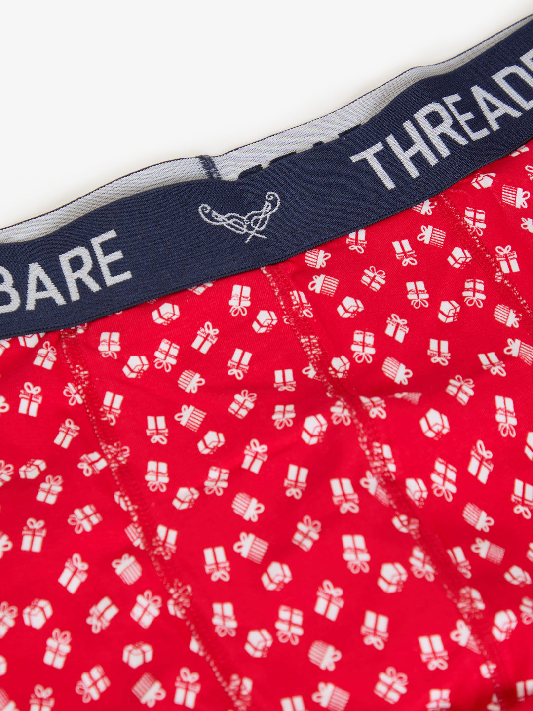 Navy Christmas Print Hipster Fit Boxer Shorts (3 Pack)