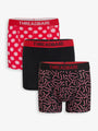 Black Christmas Print Hipster Fit Boxer Shorts (3 Pack)