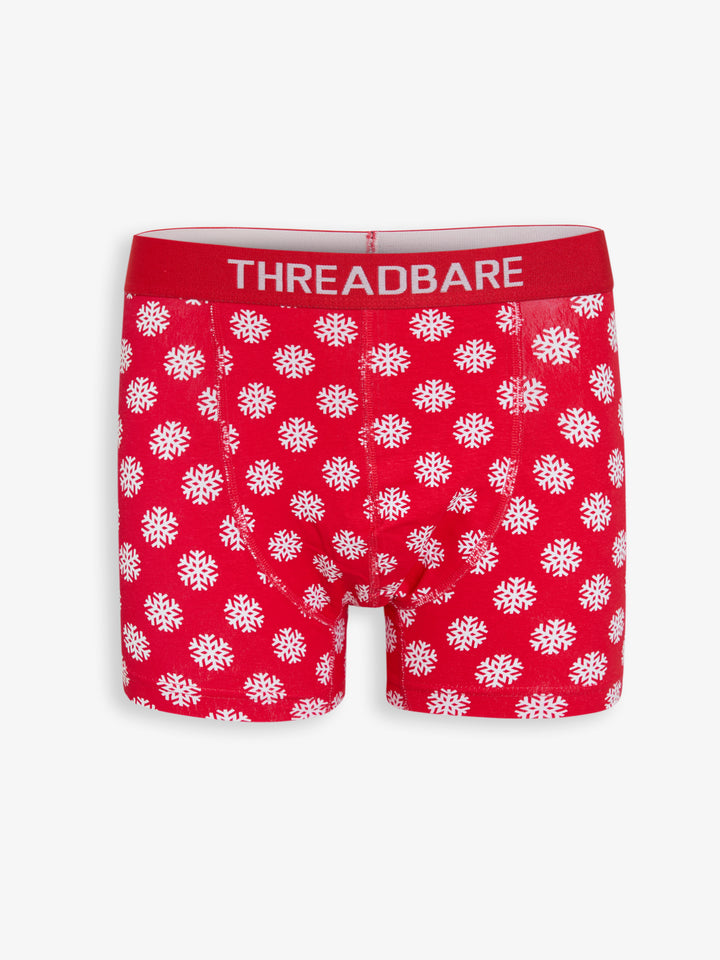 Black Christmas Print Hipster Fit Boxer Shorts (3 Pack)