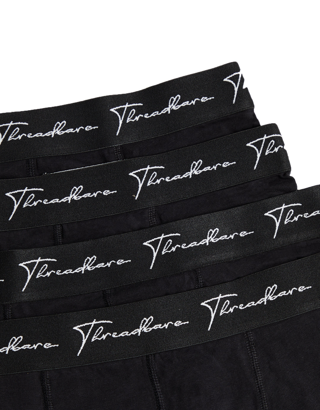Black Hipster Fit Script Logo Boxer Shorts (4 Pack)