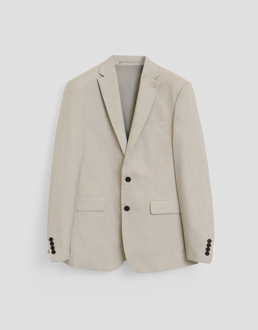 Threadbare Regular Fit Single Breasted Blazer in Stone - flat lay