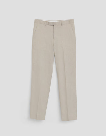 Threadbare Tailored Fit Suit Trousers in Stone - flat lay