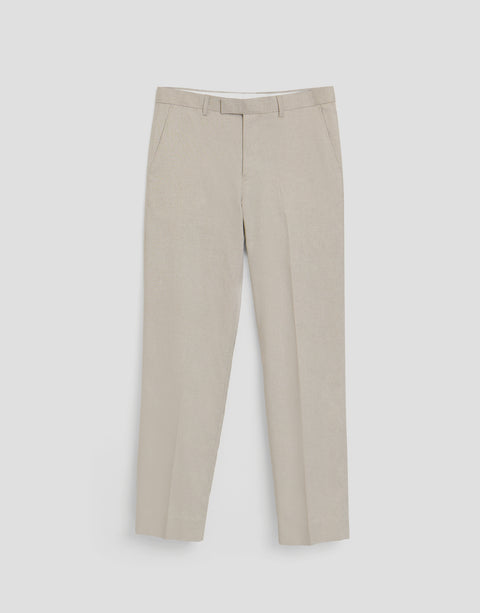 Threadbare Tailored Fit Suit Trousers in Stone - flat lay