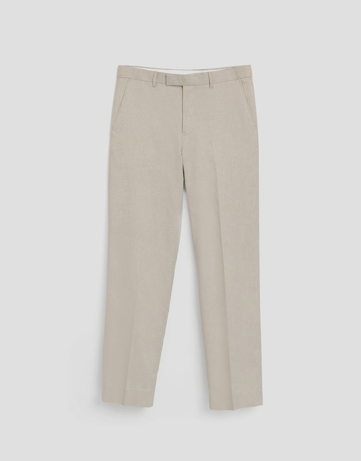 Threadbare Tailored Fit Suit Trousers in Stone - flat lay