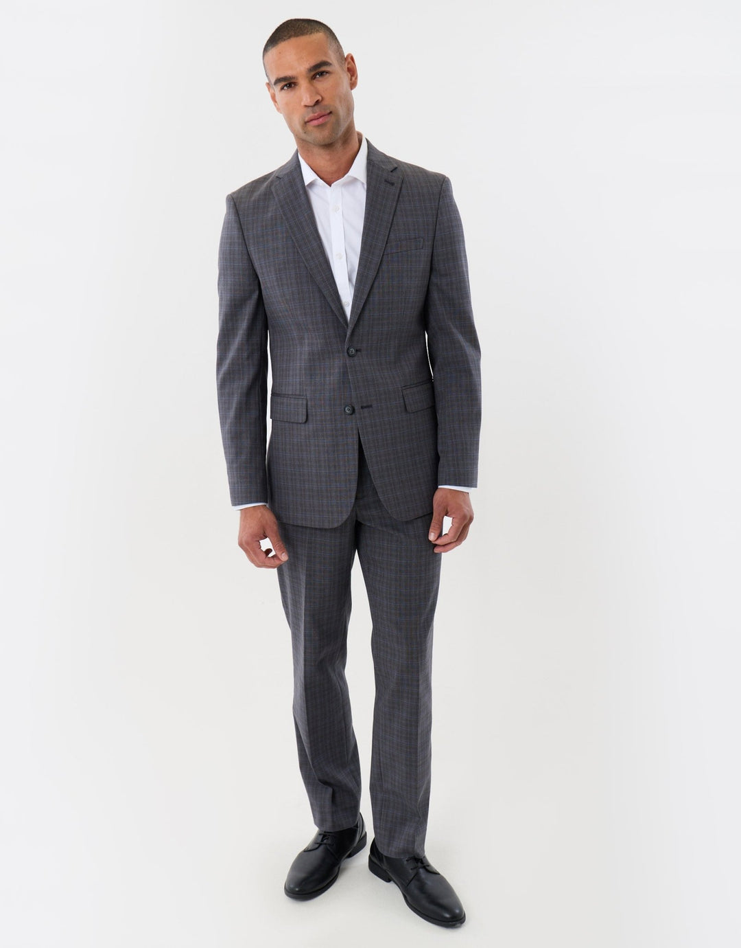 Tailored Fit Cotton Rich Blazer in Grey Check