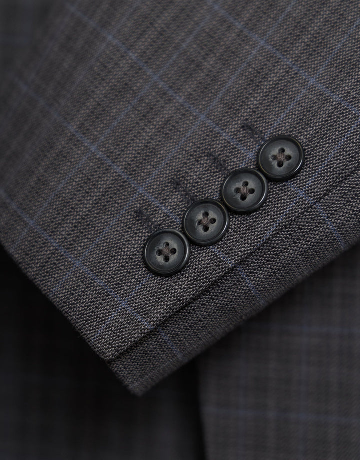 Tailored Fit Cotton Rich Blazer in Grey Check