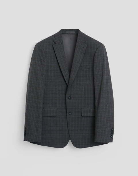 Threadbare Regular Fit Cotton Rich Blazer in Grey Check - flat lay