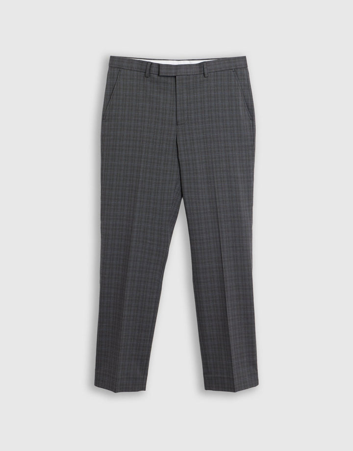 Tailored Fit Suit Trousers in Grey Check