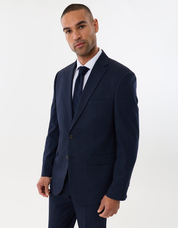 Tailored Fit Single Breasted Blazer in Navy