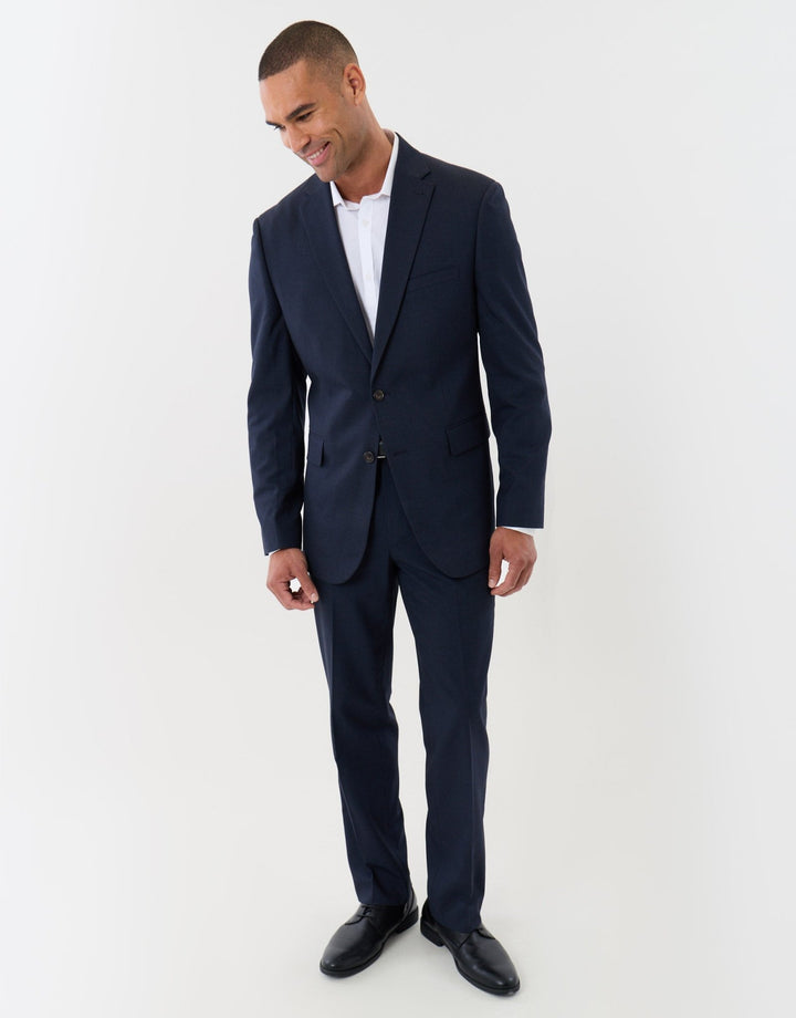 Tailored Fit Single Breasted Blazer in Navy
